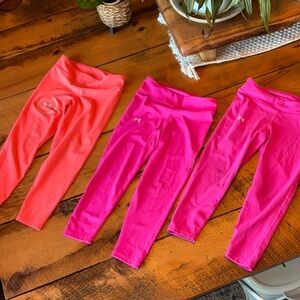 Under Armour Kids' Pink and neon pink  Leggings
